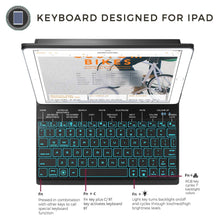 YEKBEE iPad Keyboard Case for New 2018 iPad, 2017 iPad, iPad Pro 9.7, iPad Air 1 and 2 - BT Backlit Detachable Quiet Keyboard - Slim Leather Folio Cover - 7 Color Backlight - Apple Tablet