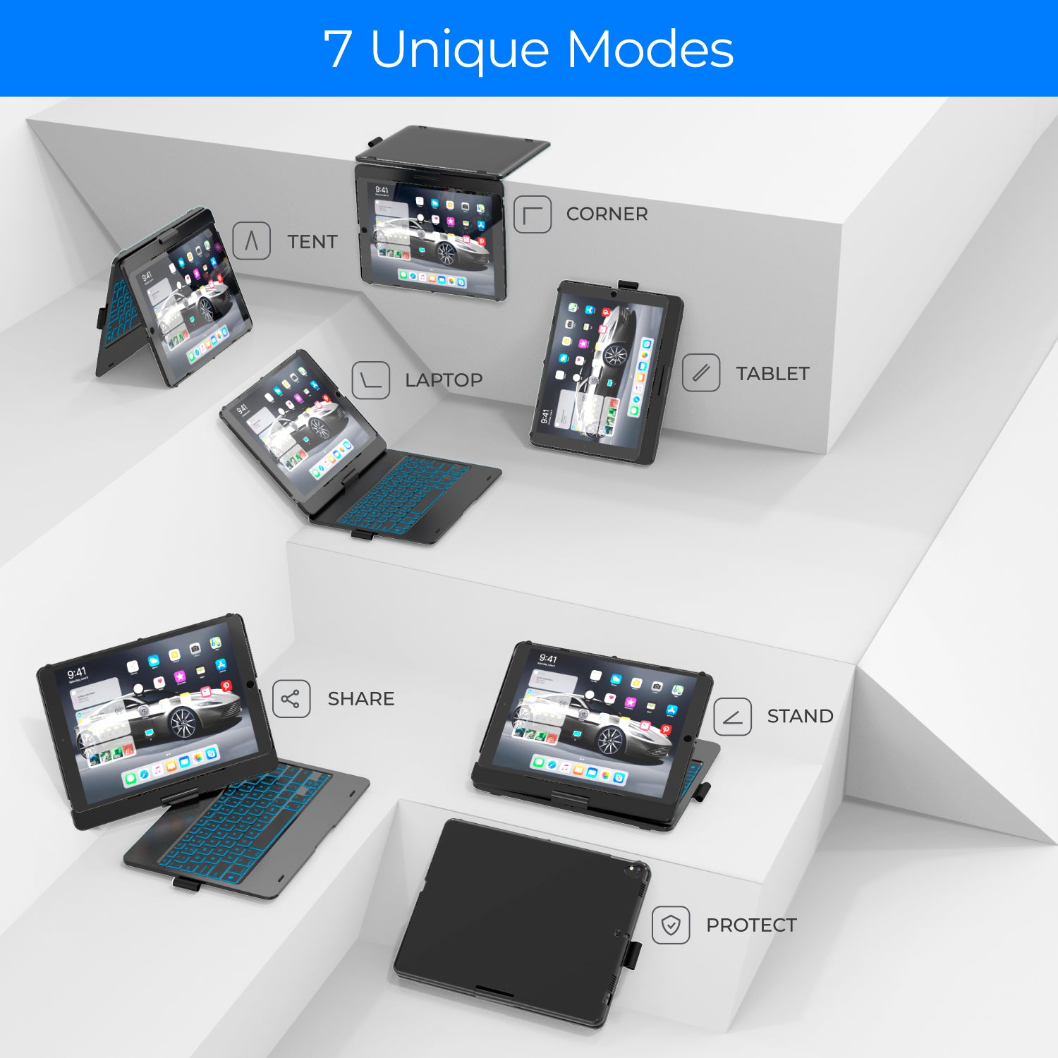 Typecase Flexbook - iPad Keyboard Case for iPad 7th Generation
